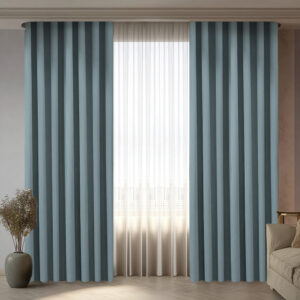 Draperie din Velur Raiat  Sonil Blackout 85% Baby Blue