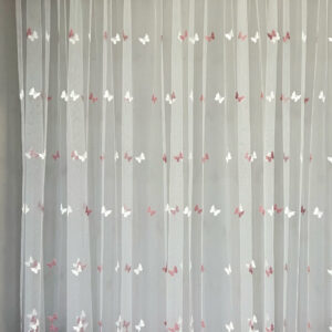Perdea cu Fluturi Rose