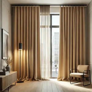 Draperie Uni Diamond Blackout 90% Bej