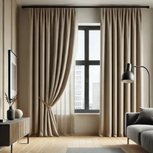 Draperie Uni Diamond   Blackout 90% Bej Cenușiu