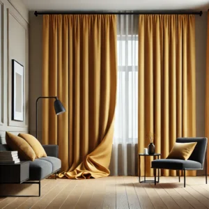 Draperie Uni Diamond   Blackout 90% Galben Mustar