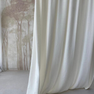 Perdea din Matase 100% Opaca și Lucioasa Ivory L1.85m/H1.30 m Rejansa de 6 cm