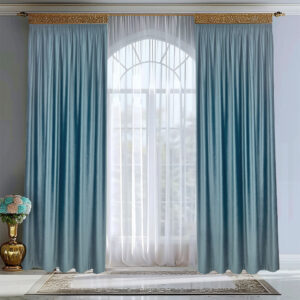 Draperie de Catifea Semi-Opaca 70% BLUE L4m/H2.75m cu Rejansa de 6cm