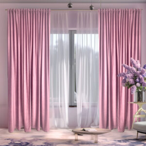 Draperie de Catifea Blackout 70% Roz L3m/H2.50m cu Rejansa de 6cm