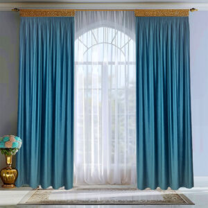 Draperie de Catifea Semi-Opaca 70% Turcoaz