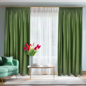 Draperie de Catifea Semi-Opaca 70% Verde