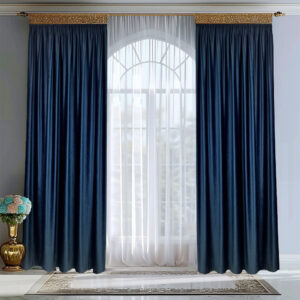 Draperie de Catifea Semi-Opaca 70% Bleumarin L3.60m/H2.70m cu Rejansa de Bara