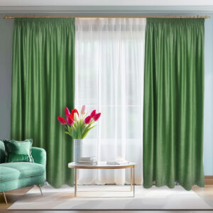 Draperie de Catifea Blackout 70% Kaki L2.50m/H1.77m cu Rejansa de Bara