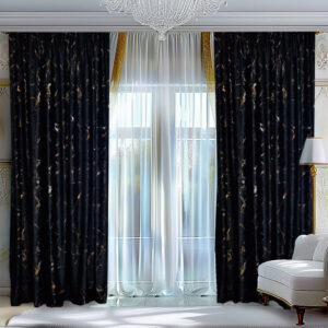 Draperie Luxury Emerald Blackout 80% Negru L2m/H2.75m cu Manopera cu Capse