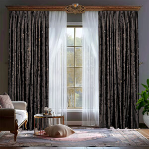 Draperie Luxury Emerald Blackout 80 % Gri Dark Maro L10/ H2.70 Rejansa 6 cm