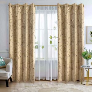 Draperie Luxury Emerald Blackout 80 % Bej Light L2m/H2m cu Rejansa de 6 cm