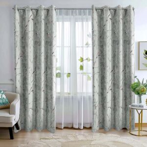 Draperie Luxury Emerald Blackout 80 %  Silver L1.25m/H2.40 m cu Rejansa 10cm