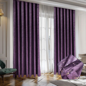 Draperie Luxury Capetown Velvet Blackout 80 % Mov L 2.60m/H2.75m cu Rejansa de 6 cm