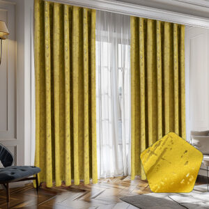 Draperie Luxury Capetown Velvet Blackout 80 % Galben