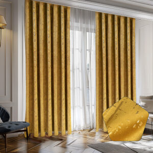 Draperie Luxury Capetown Velvet Blackout 80 % Galben