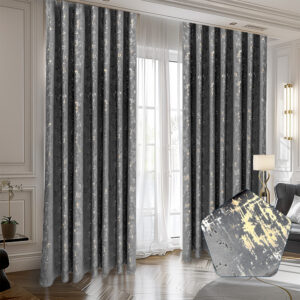 Draperie Luxury Capetown Velvet Blackout 80 % Gri