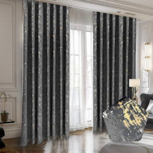 Draperie Luxury Capetown Velvet Blackout 80 % Gri