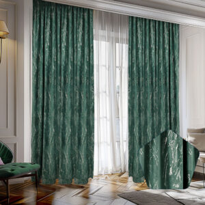 Draperie Luxury Guernica Blackout 80 % Verde L3m/H2.10m cu Rejansa de 6cm