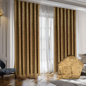 Draperie Luxury Capetown Velvet Blackout 80 % Bej L 1m/H2.75m cu Rejansa 6 cm