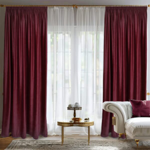 Draperie de Catifea Semi-Opaca 70% Grena