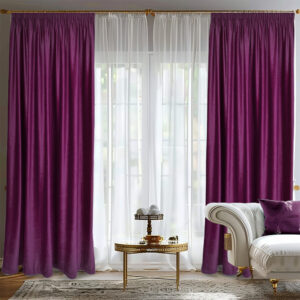 Draperie de Catifea Blackout 70% Mov L6/H2.50 cu Pliuri