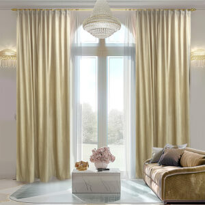 Draperie de Catifea Semi-Opaca 70% Crem