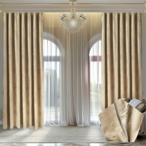 Draperie Luxury Guernica Blackout 80 % Crem L2 m/H2.75m cu Rejansa 6 cm