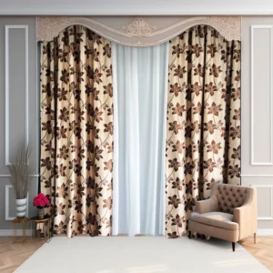 Draperie Tafta Satinata Bej Maro 70% Blackout L1m/H2.50m cu Rejansa de 6cm