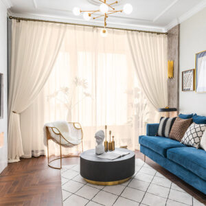 Perdea Batist Crem L3.52m/H2.50m cu Rejansa  de 6 cm