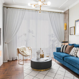 Material de Perdea Gri Voal Simplu