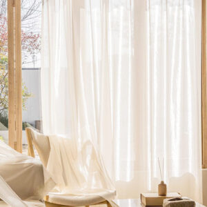 Perdea Delhi Voal cu Textura Lucioasa Ivory