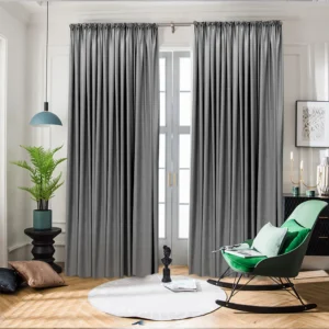 Draperie Royal Velvet Blackout 90% Gri L2.60m/H2.40m cu Rejansa de 6cm