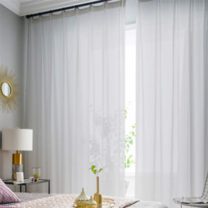 Perdea din Matase Sintetica Gri