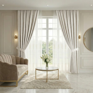 Draperie Lucioasa  de Textura Groasa  Blackout 100% Crem Auriu