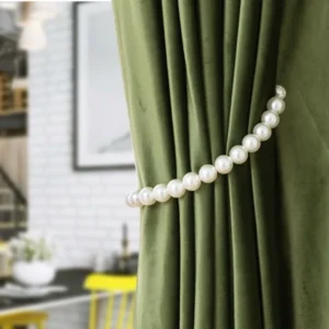 Set 2 Bucati Accesoriu Prindere Draperii Cu Magnet Model Bila cu Perle Culori Variate