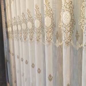 Perdea Clasica Asia cu Broderie Crem/Maro 25PR123