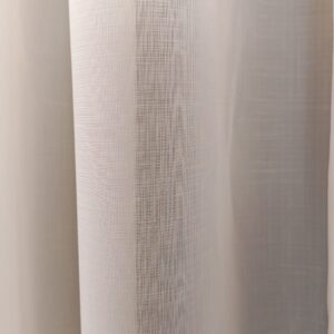 Perdea Texturata din In Simplu Crem L4.60m/H2.60m cu Rejansa Wave