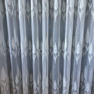 Perdea Brodat Model Copac – Crem L5m/H2.60m cu Rejansa Wave