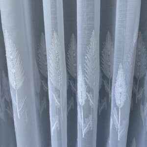 Perdea Brodat Model Copac – Alb 25PR194