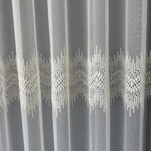 Perdea Brodata Model Elegant 12486 Crem