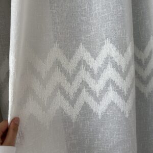 Perdea din In cu  Broderie  Eleganta Crem 12626