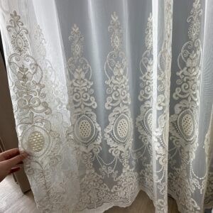 Perdea Reina cu Broderie Imperiala  Crem/Auriu  25PR088