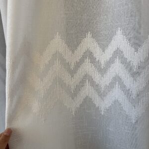 Perdea din In cu  Broderie  Eleganta Alb 12626