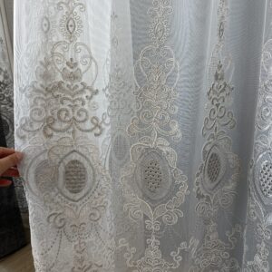 Perdea Reina cu Broderie Imperiala  Gri 25PR088