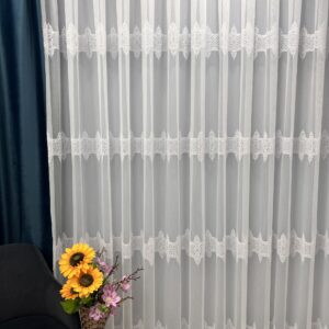 Perdea Brodata Model Elegant 12490-4SR L4m/H2.60m cu Pliu (sina de 1.70mt)