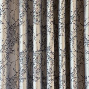 Draperie Eleganta Gri Cu Imprimeu Oglinda Sparta Albastra