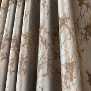 Draperie Elegantă Bej cu Imprimeu Oglindă Spartă L5m/H2.60m cu Rejansa Wave