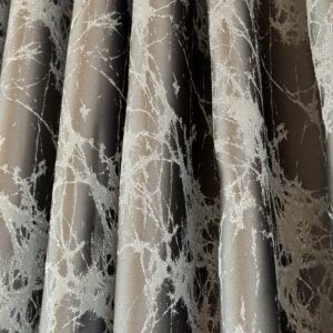 Draperie Elegantă Gri Închis cu Imprimeu Oglindă Spartă L5m/H2.60m cu Rejansa Wave