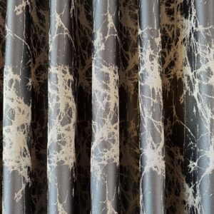 Draperie Elegantă Maro cu Imprimeu Oglindă Spartă L5m/H2.60m cu Rejansa Wave