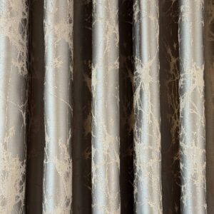 Draperie Elegantă Gri Argintiu cu Imprimeu Oglindă Spartă L5m/H2.60m cu Rejansa Wave